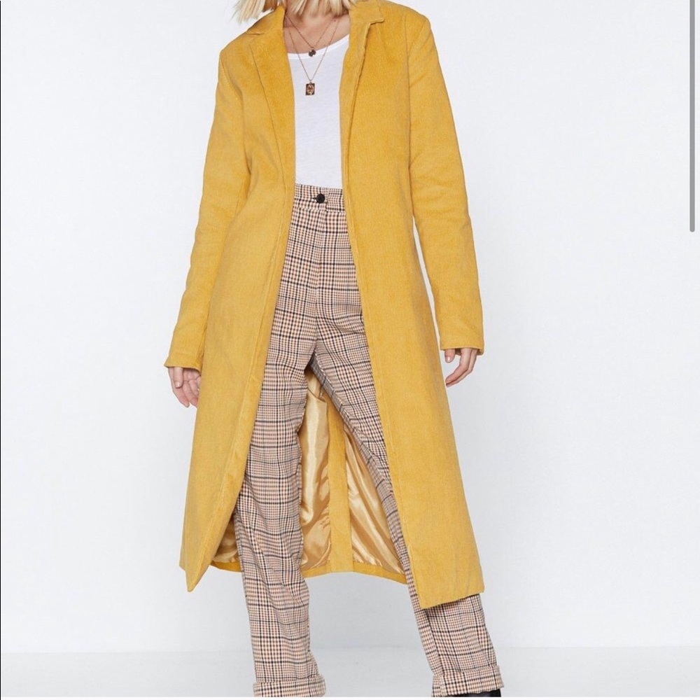 Corduroy duster jacket